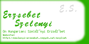 erzsebet szelenyi business card